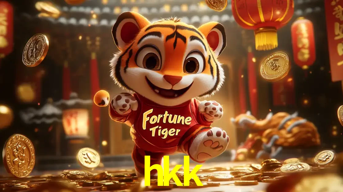 O alegre personagem do Fortune Tiger correndo sobre um caminho de moedas de ouro, simbolizando os grandes prêmios e a diversão do popular jogo de slot do hkk.